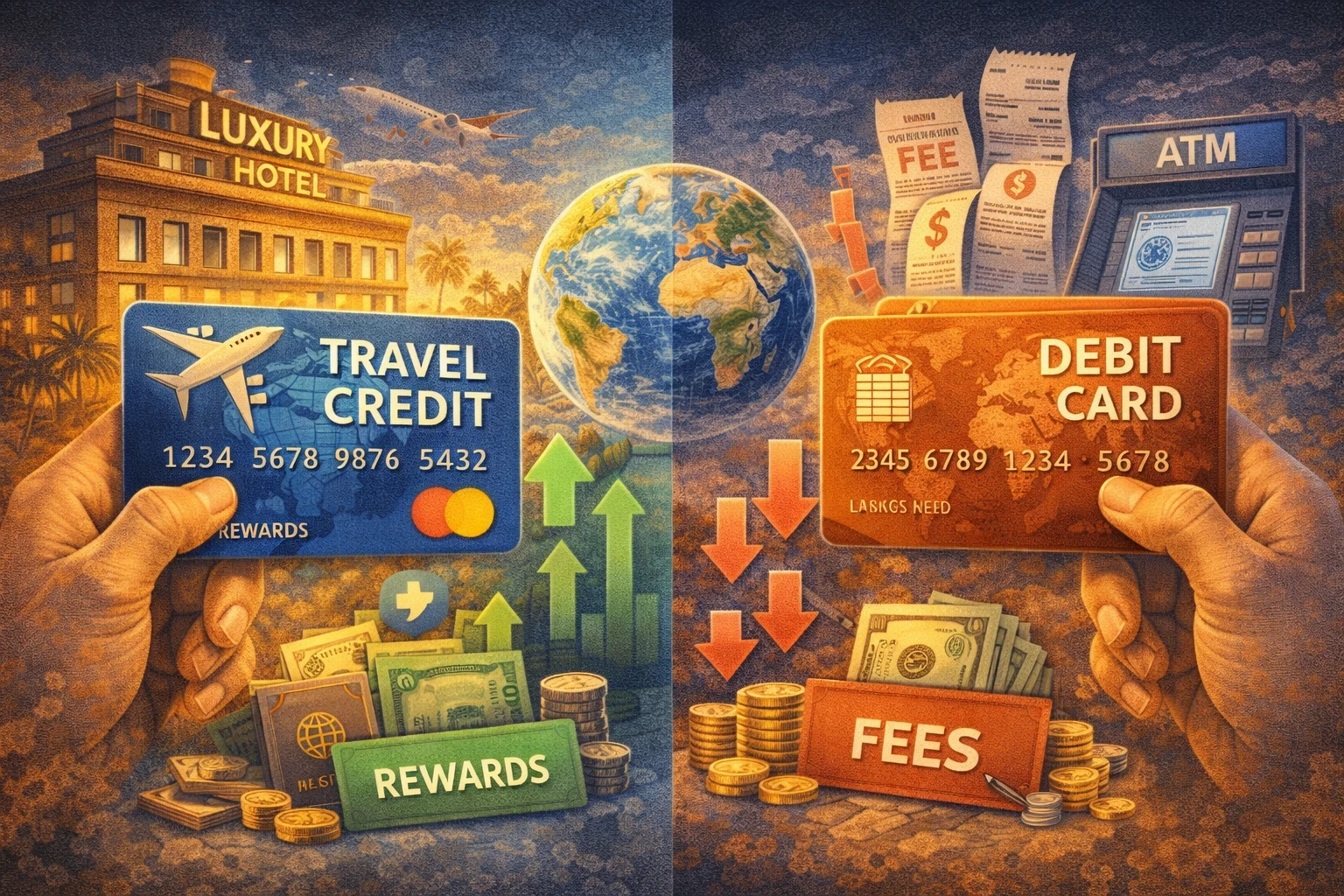Travel Credit Cards vs Debit Cards for International Spending