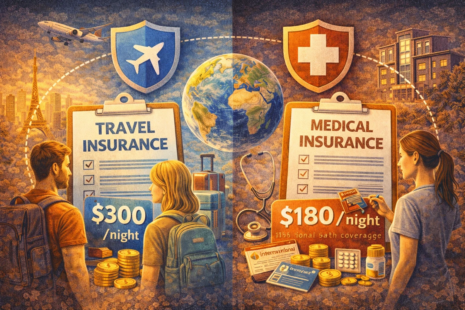 Travel Insurance vs Medical Insurance for International Trips